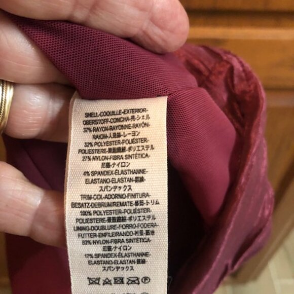 Free People Wine Colored Party dress Size 4 - Picture 7 of 7